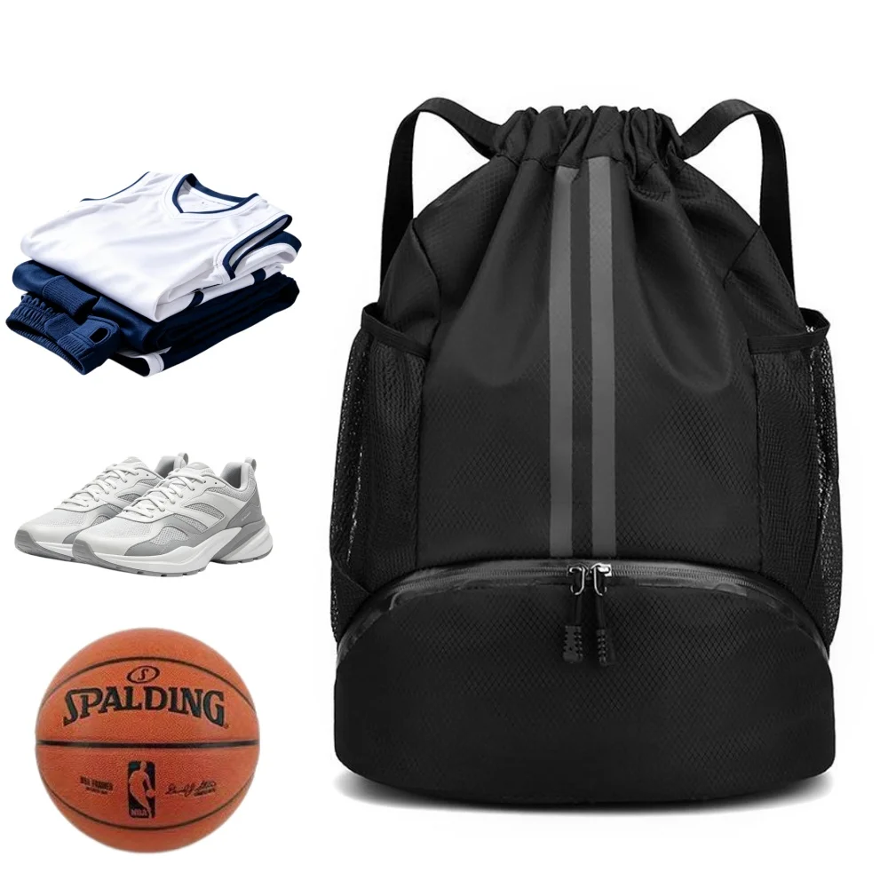 Drawstring Gym Bag - İpli Spor Sırt Çantası, Ayakkabı Bölmeli