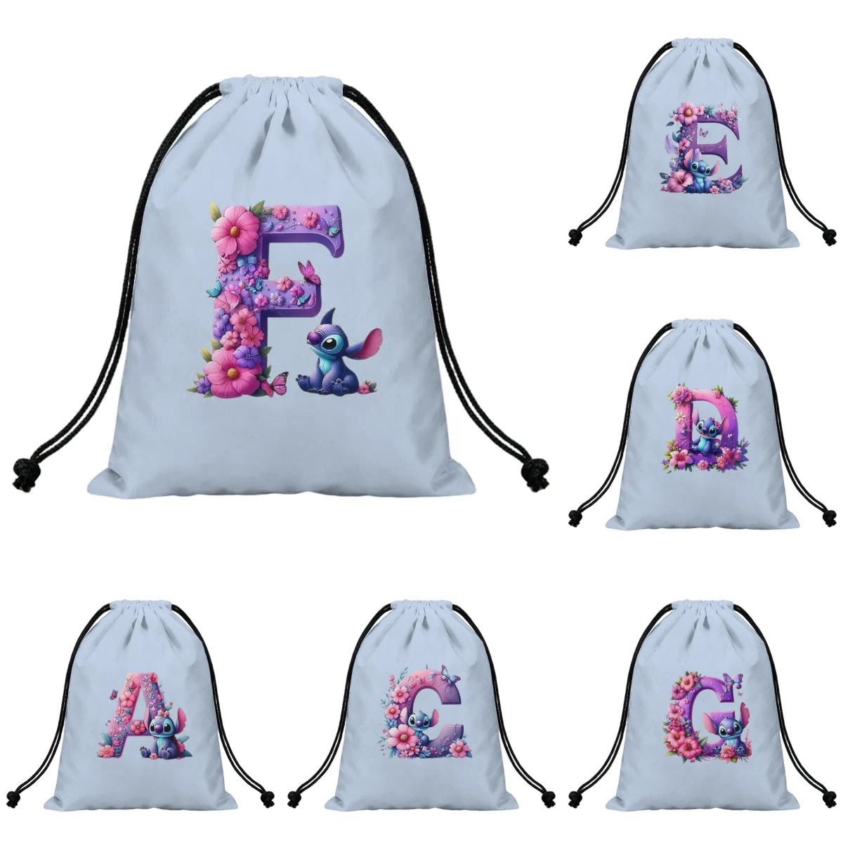 Çizgi Film Stich A-Z Alfabe Çi - Drawstring Gym Bag incelemesi ve fiyatı